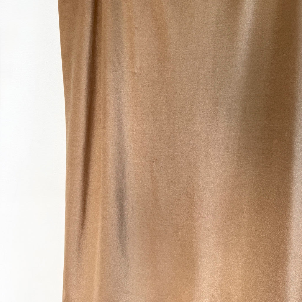 Vintage La Perla Gold Satin Slip Midi Skirt