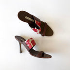 Vintage Oscar De La Renta Beaded Sandal Heels (37.5)