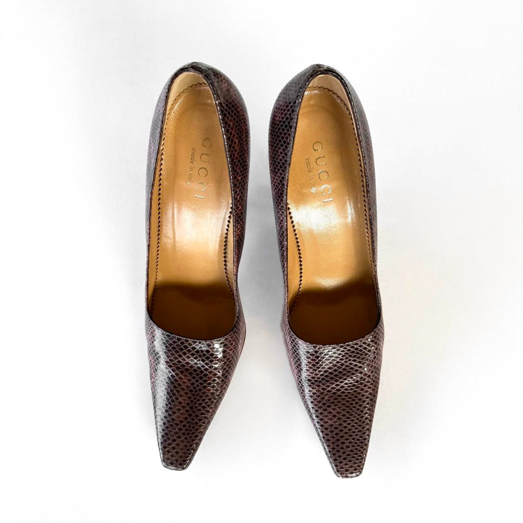 Vintage Gucci Snakeskin Pumps (7)