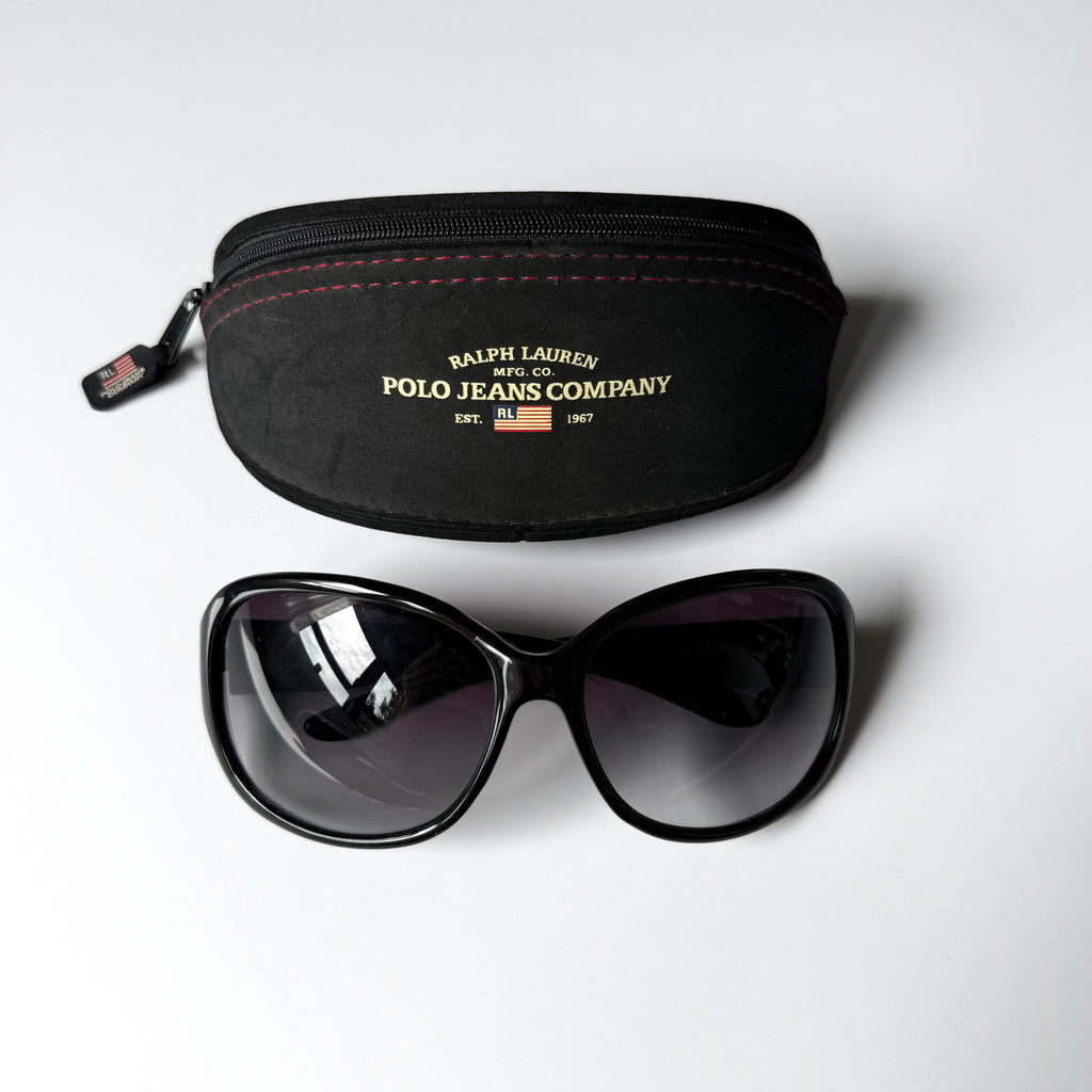 Vintage Polo Ralph Lauren Black Oversized Sunglasses