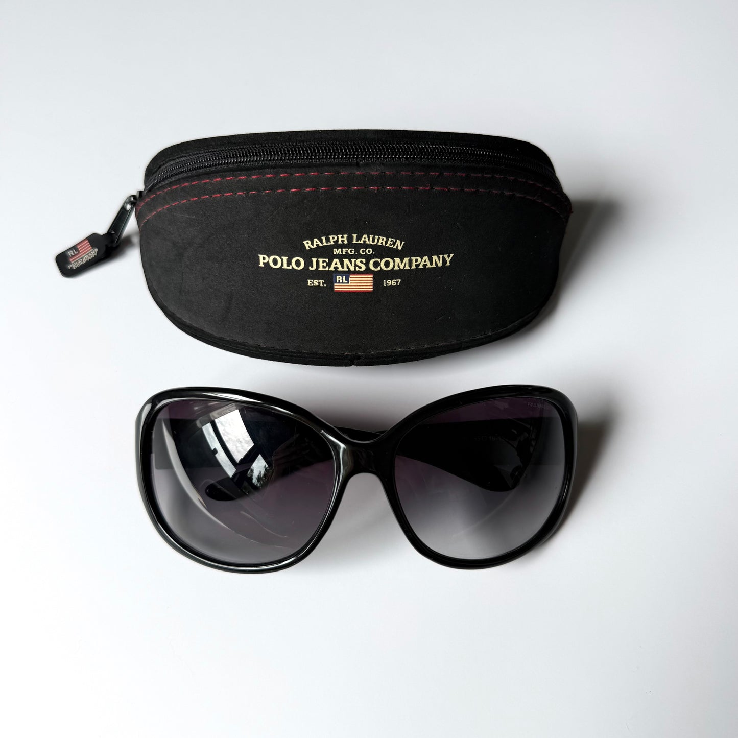 Vintage Polo Ralph Lauren Black Oversized Sunglasses
