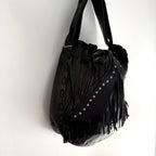 Vintage Jimmy Choo Leather Fringe Studded Bag