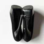 Vintage Fendi Black Suede Mary Jane Platforn Heels (39)