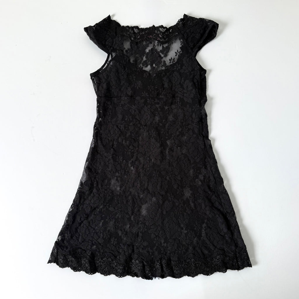 Vintage Victoria’s Secret Sheer Lace Mini Dress