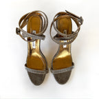 Manolo Blahnik Strappy Shimmer Sandal Heels (38)