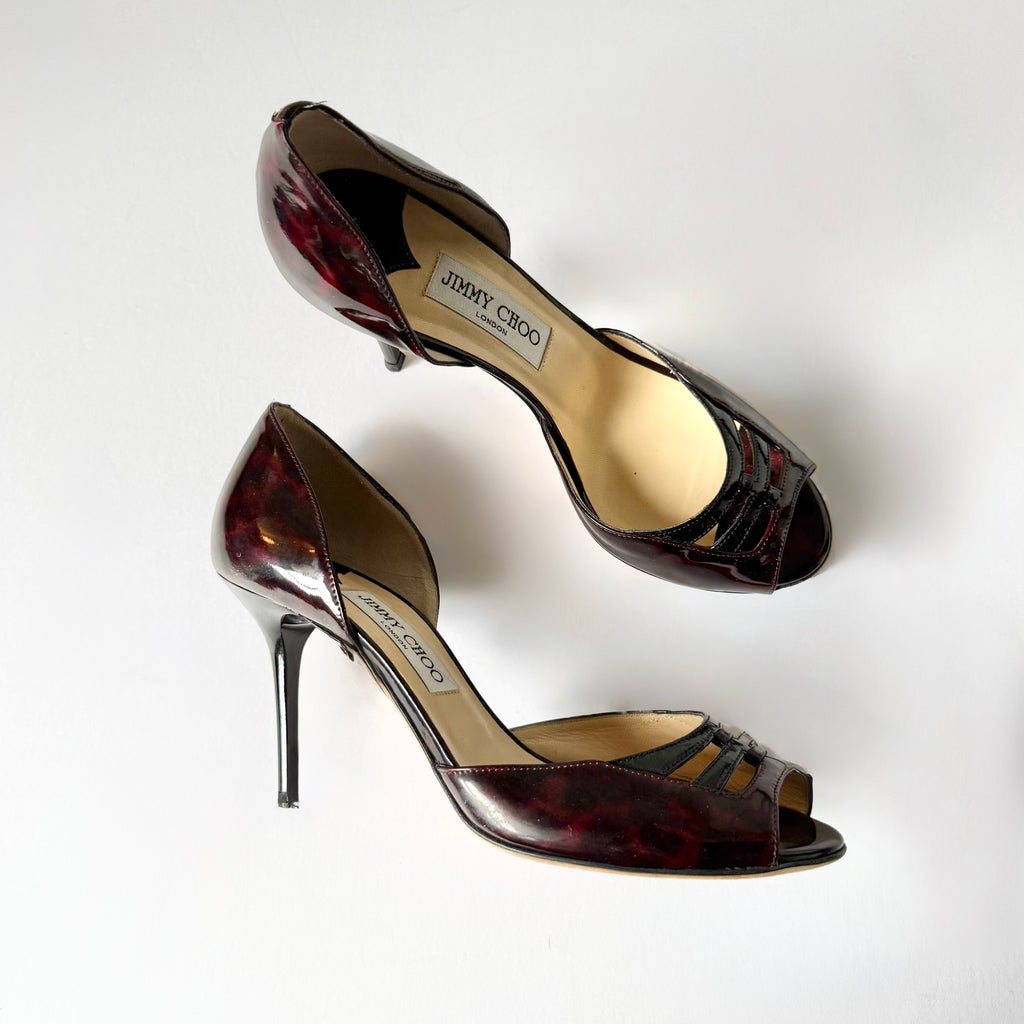 Jimmy Choo D’Orsay Cherry Heels (38.5)