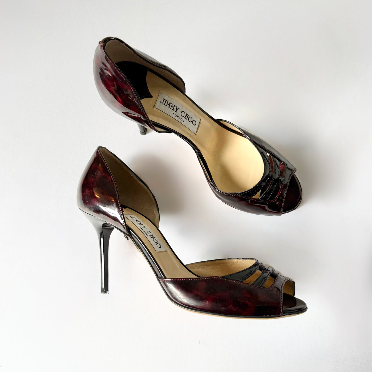 Jimmy Choo D’Orsay Cherry Heels (38.5)