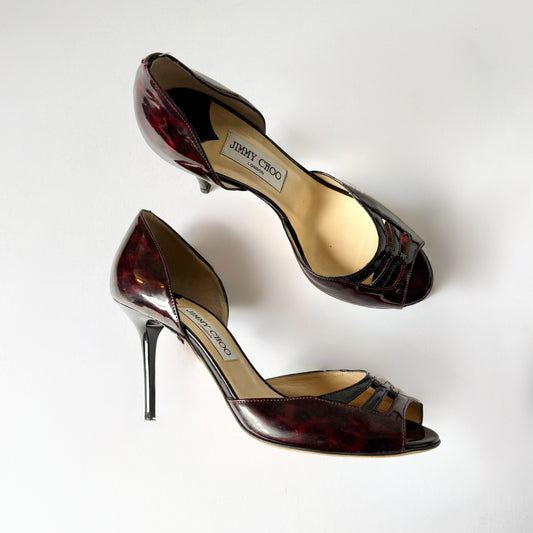 Jimmy Choo D’Orsay Cherry Heels