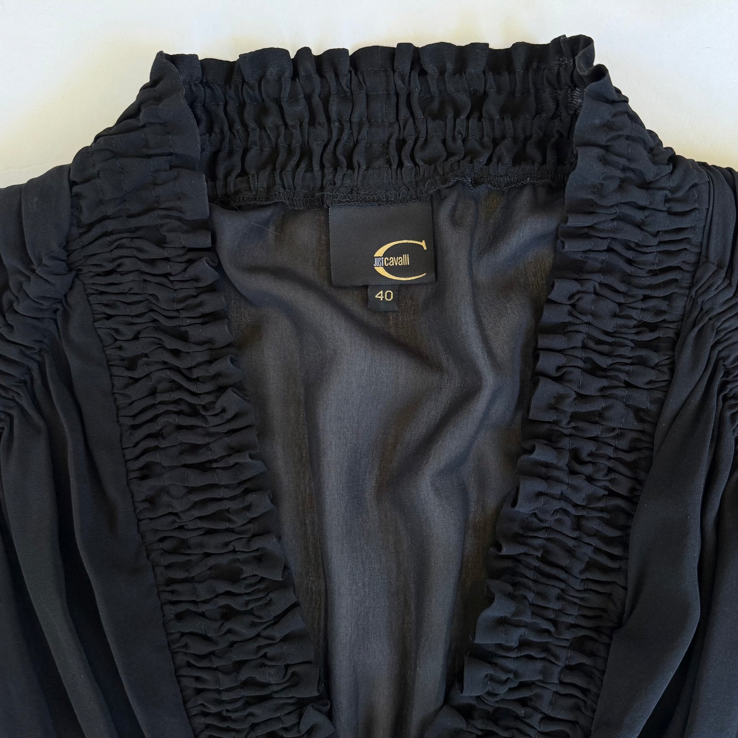Vintage Cavalli Sheer Ruched Blouse