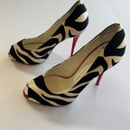 Vintage Giuseppe Zanotti Zebra Print Pumps (37.5)