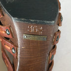 Vintage Dolce & Gabbana Leather Studded Sandal Heels (36.5)