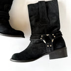 Vintage Giuseppe Zanotti Suede Harness Boots (39)