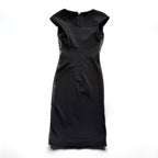 Vintage Blumarine Black Leather Bodycon Midi Dress