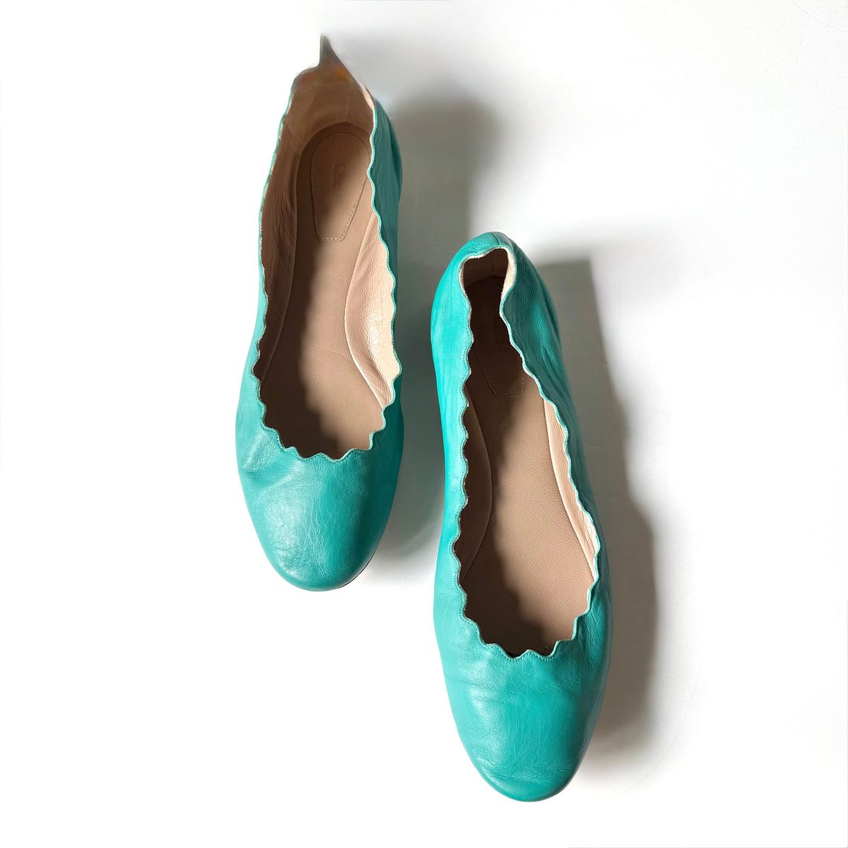 Chloe Lauren Ballet Flats Turquoise (38)