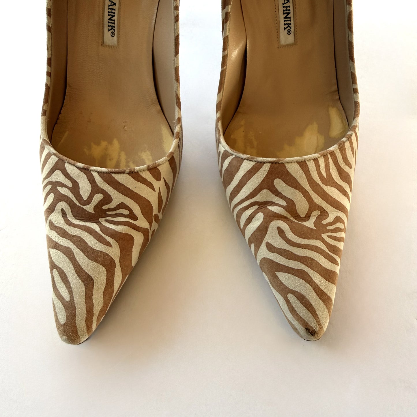 Manolo Blahnik Zebra Print Pumps (39.5)