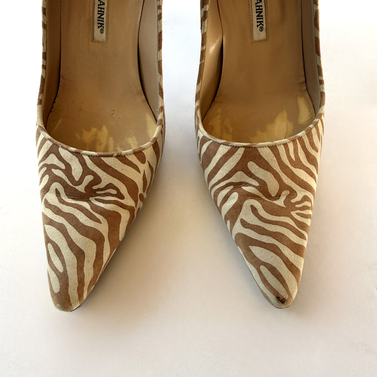 Manolo Blahnik Zebra Print Pumps (39.5)