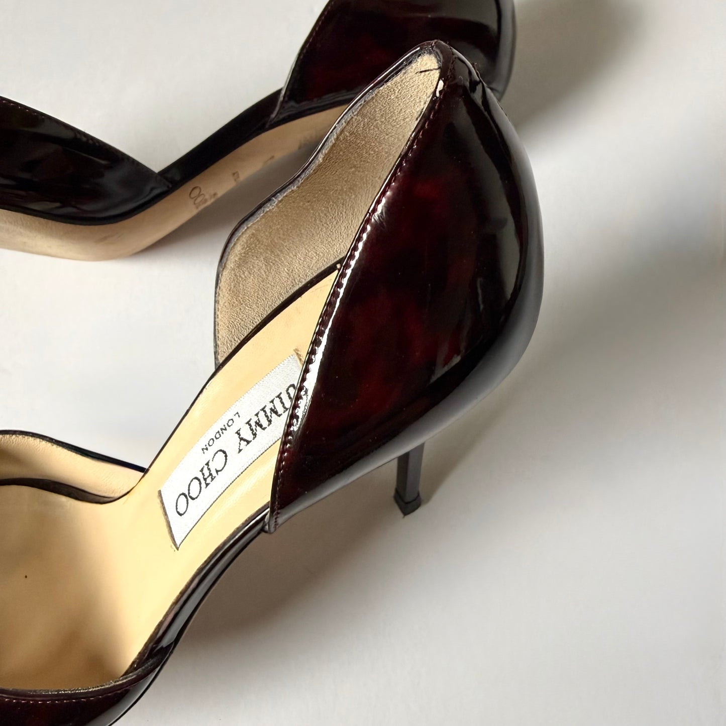 Jimmy Choo D’Orsay Cherry Heels