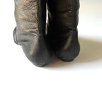 Vintage Jimmy Choo Black Leather Knee High Boots (37.5)