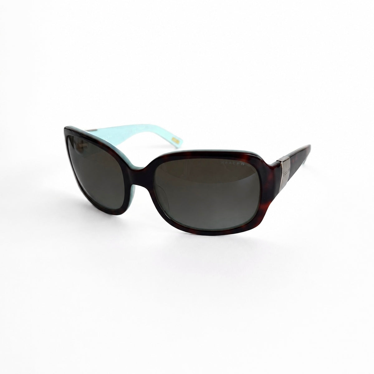 Vintage Ralph Lauren Tortoise Turquoise Oversized Sunglasses