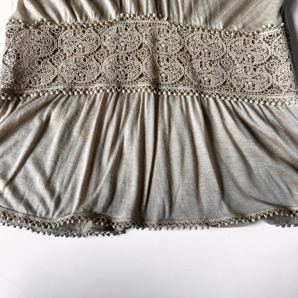 Vintage Gucci Lace Tie Front Knit Top