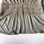 Vintage Gucci Lace Tie Front Knit Top