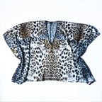 Just Cavalli Leopard Print Kaftan Mini Dress