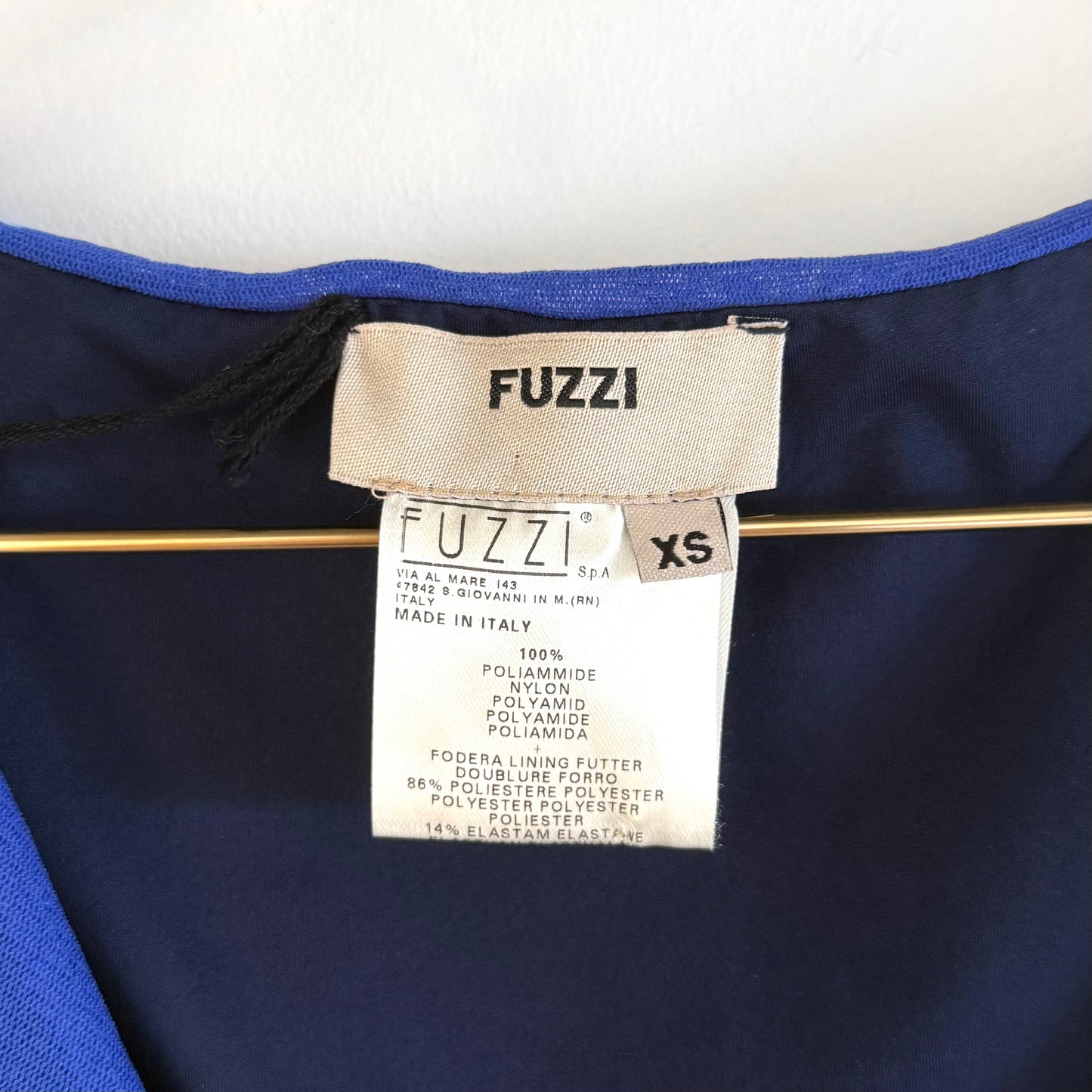 Vintage Fuzzi Ruched Ruffle Mesh Midi Dress Y2K Made in Italy