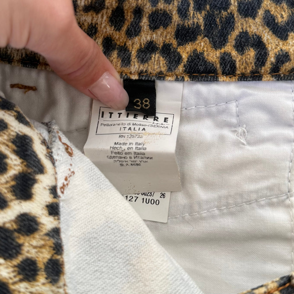 Vintage Cavalli Cheetah Print Midi Skirt