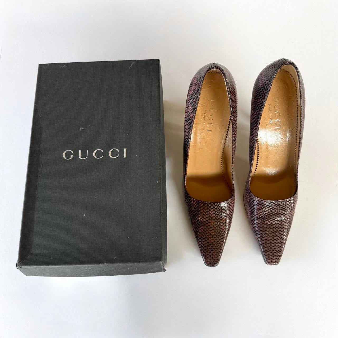 Vintage Gucci Snakeskin Pumps (7)