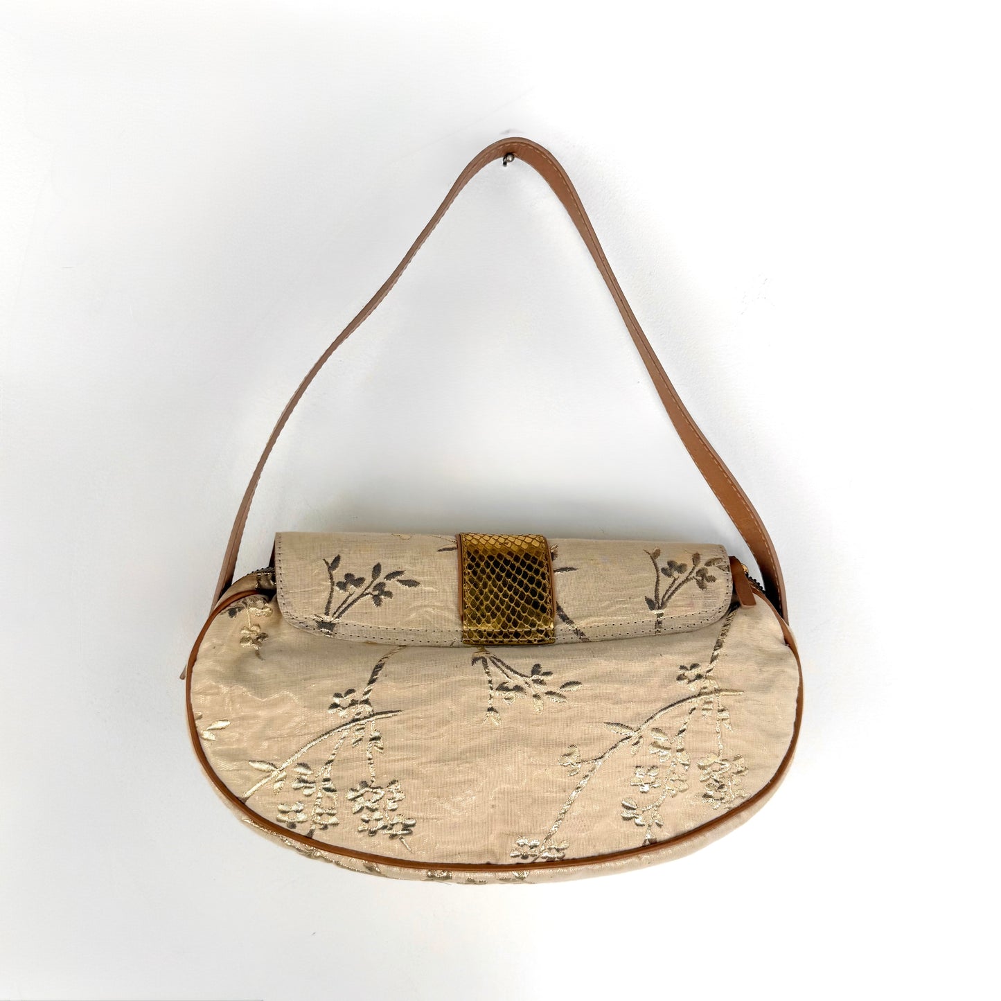 Vintage Giuseppe Zanotti Small Gold Lizard Embellished Bag