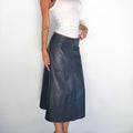 Vintage Tommy Hilfiger Leather Midi Skirt