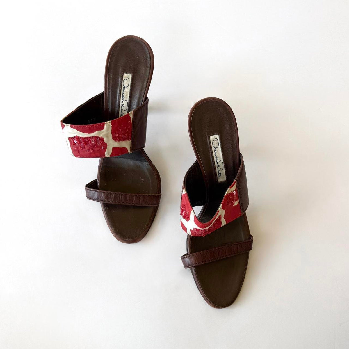 Vintage Oscar De La Renta Beaded Sandal Heels (37.5)