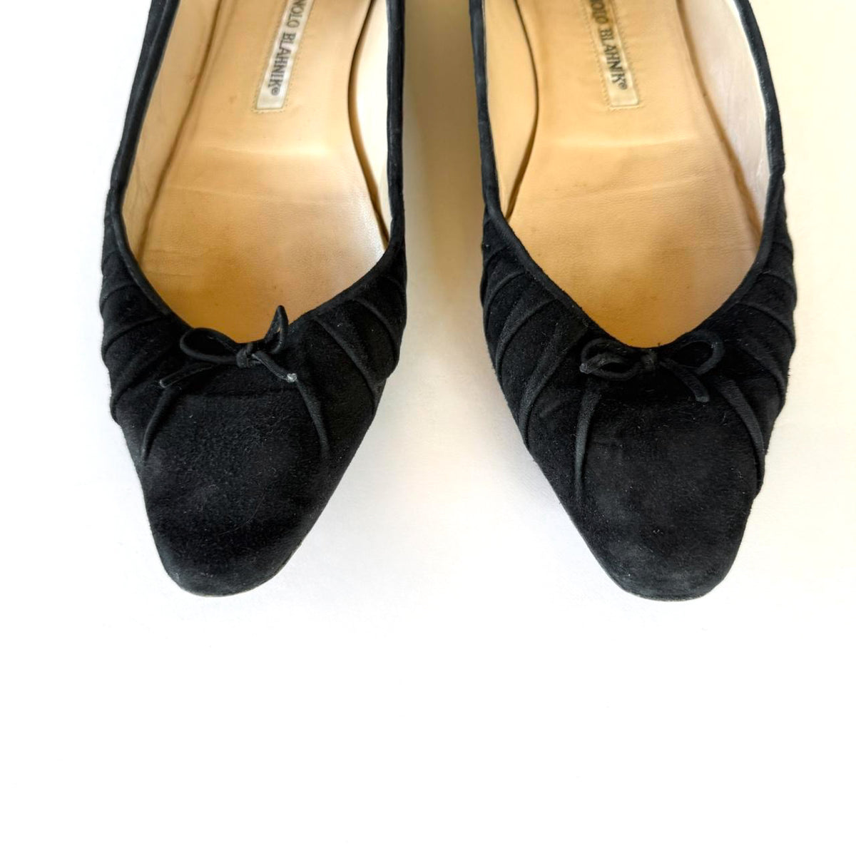 Vintage Manolo Blahnik Suede Flats (39.5)