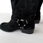 Vintage Giuseppe Zanotti Suede Harness Boots (39)