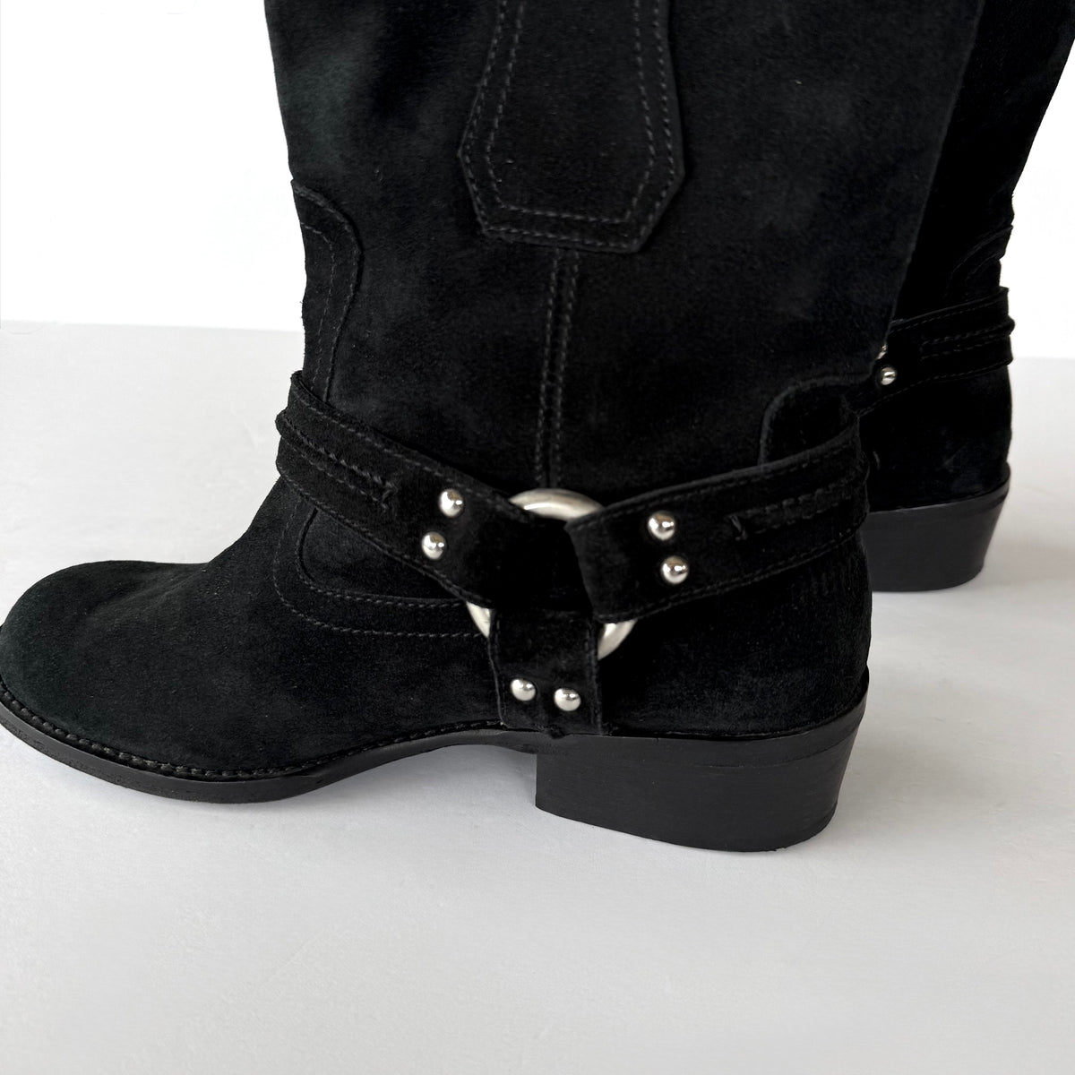 Vintage Giuseppe Zanotti Suede Harness Boots (39)