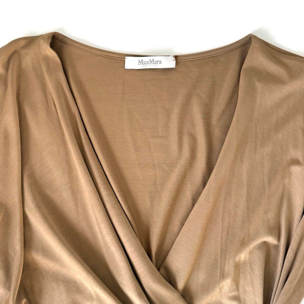 Max Mara Deep V Wrap Top