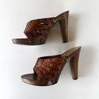 Vintage Dolce & Gabbana Leather Studded Sandal Heels (36.5)