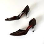 Vintage Yves Saint Laurent Pointed Toe D’Orsay Heels (37)