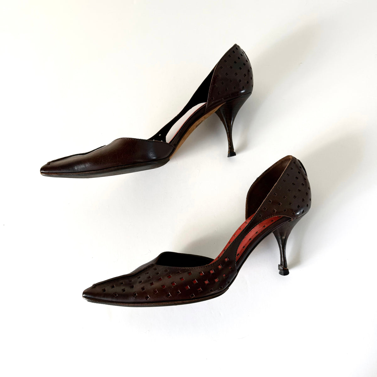 Vintage Yves Saint Laurent Pointed Toe D’Orsay Heels (37)