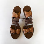 Vintage Chloe Lace Up Sandal Heels (37)