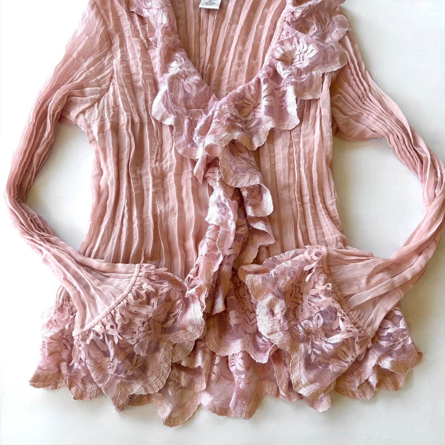 Vintage Lace Ruffle Blouse