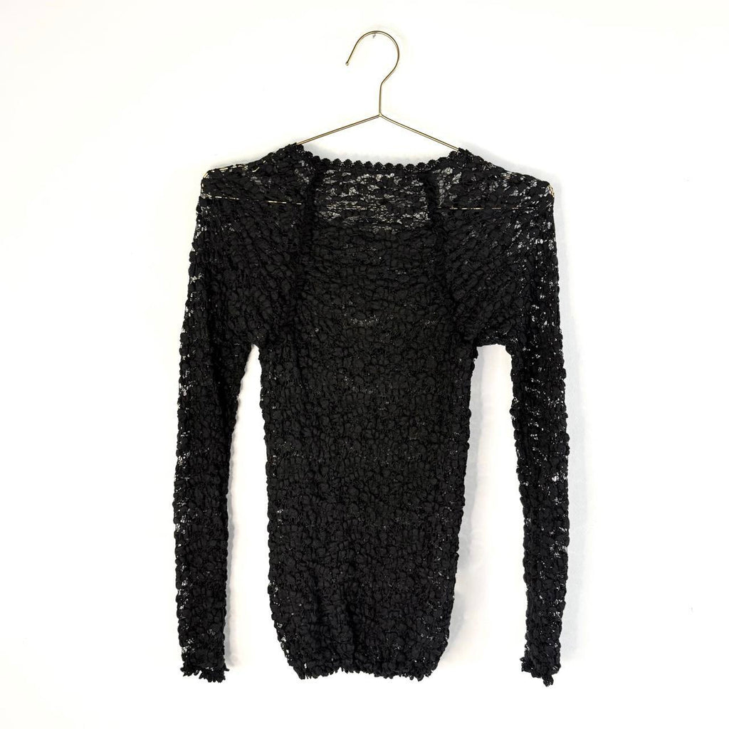 Isabel Marant Étoile Black Sheer Longline Lace Top