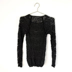 Isabel Marant Étoile Black Sheer Longline Lace Top