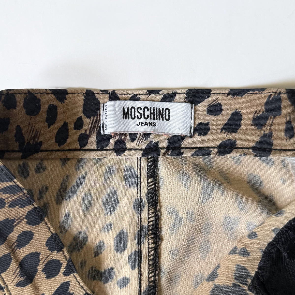 Vintage Moschino Leopard Print Capri Pants