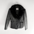 90’s Fur Trim Leather Jacket