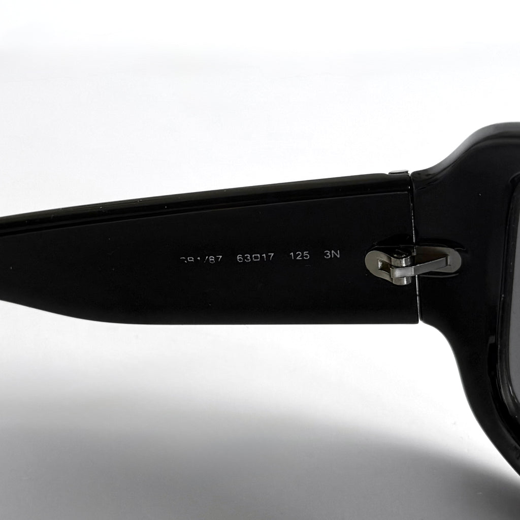 Vintage Versace Black Oversized Shield Sunglasses
