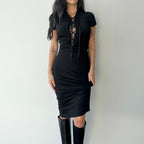 Cavalli Lace Up Dress