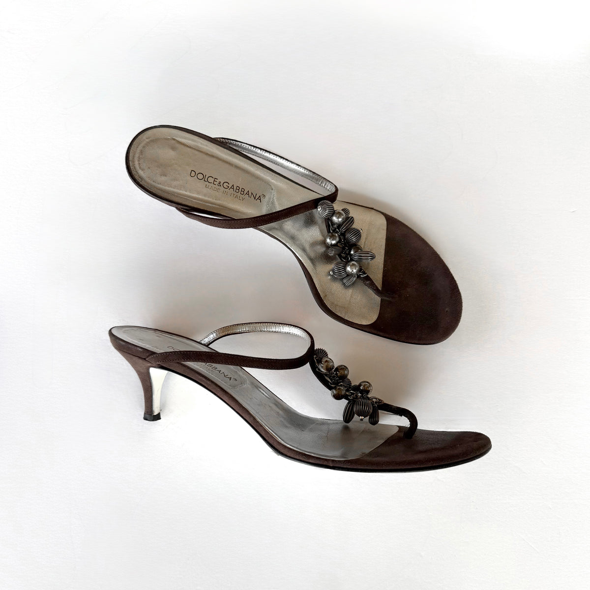 Vintage Dolce & Gabbana Beaded Kitten Heels (39)