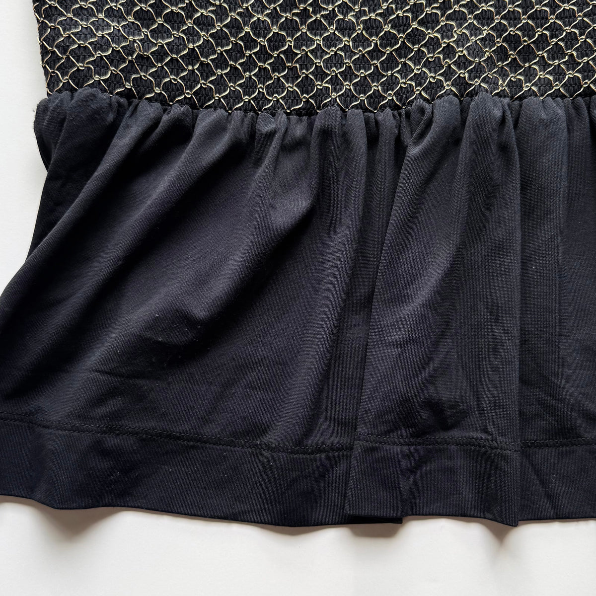 Vintage Just Cavalli Black Ruched Ruffle Sleeve Top