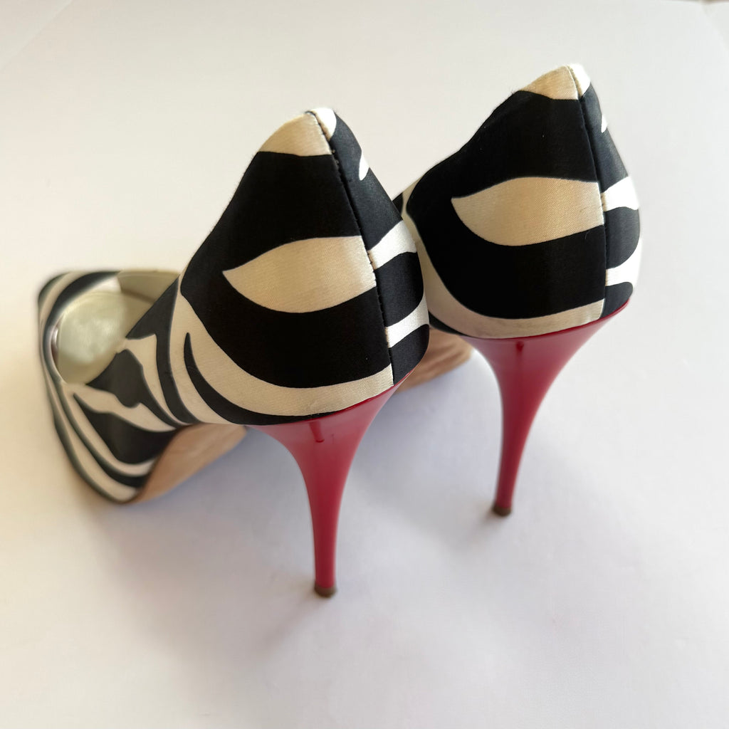 Vintage Giuseppe Zanotti Zebra Print Pumps (37.5)